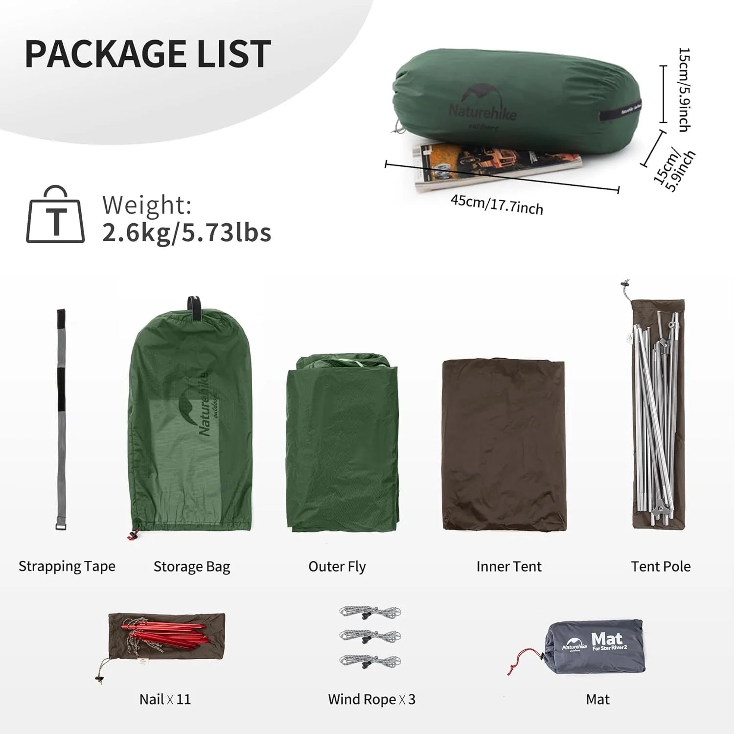Namiot Naturehike Star-River Ultralight Wodoodporny 2-osobowy Całoroczny Namiot Podróżny na Kemping Wędkowanie z Podwójnymi Warstwami
