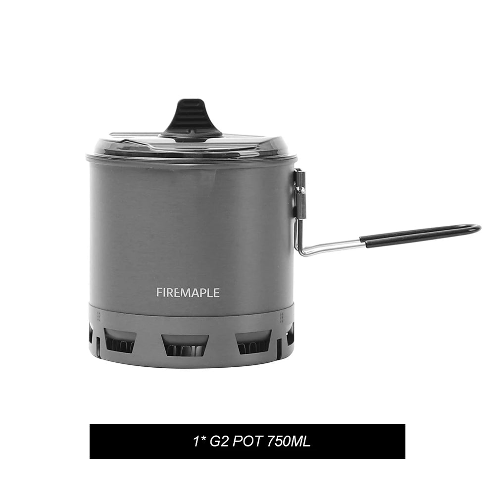 Fire-Maple G2 Petrel Ultralight Pot Lekki garnek turystyczny z wymiennikiem ciepła o wysokiej wydajności do wędrówek, podróży i biwakowania, 750 ml