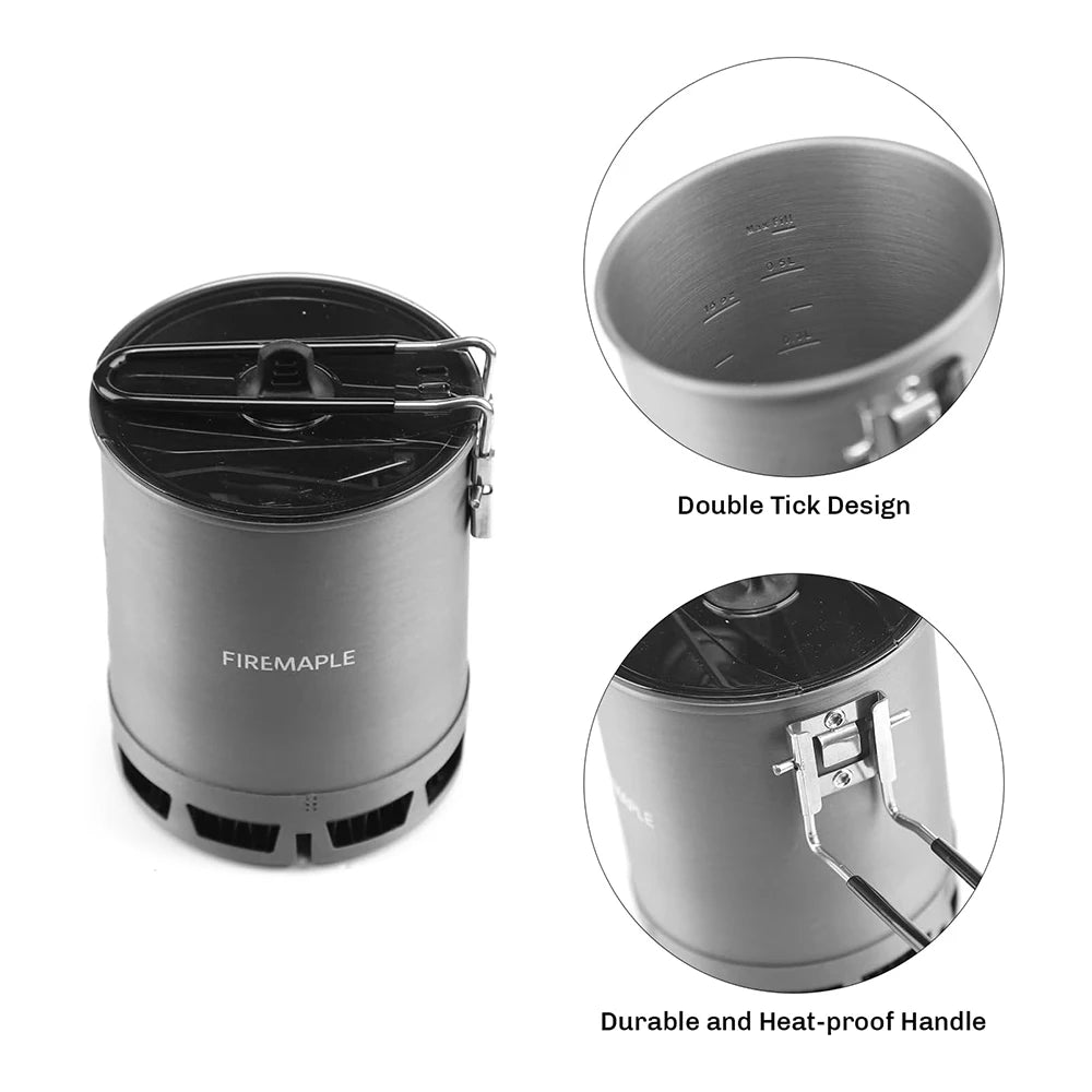 Fire-Maple G3 Petrel Ultralight Pot neoprenowy pokrowiec lekki, plenerowy garnek z wymiennikiem ciepła o wysokiej wydajności do wędrówek i podróży