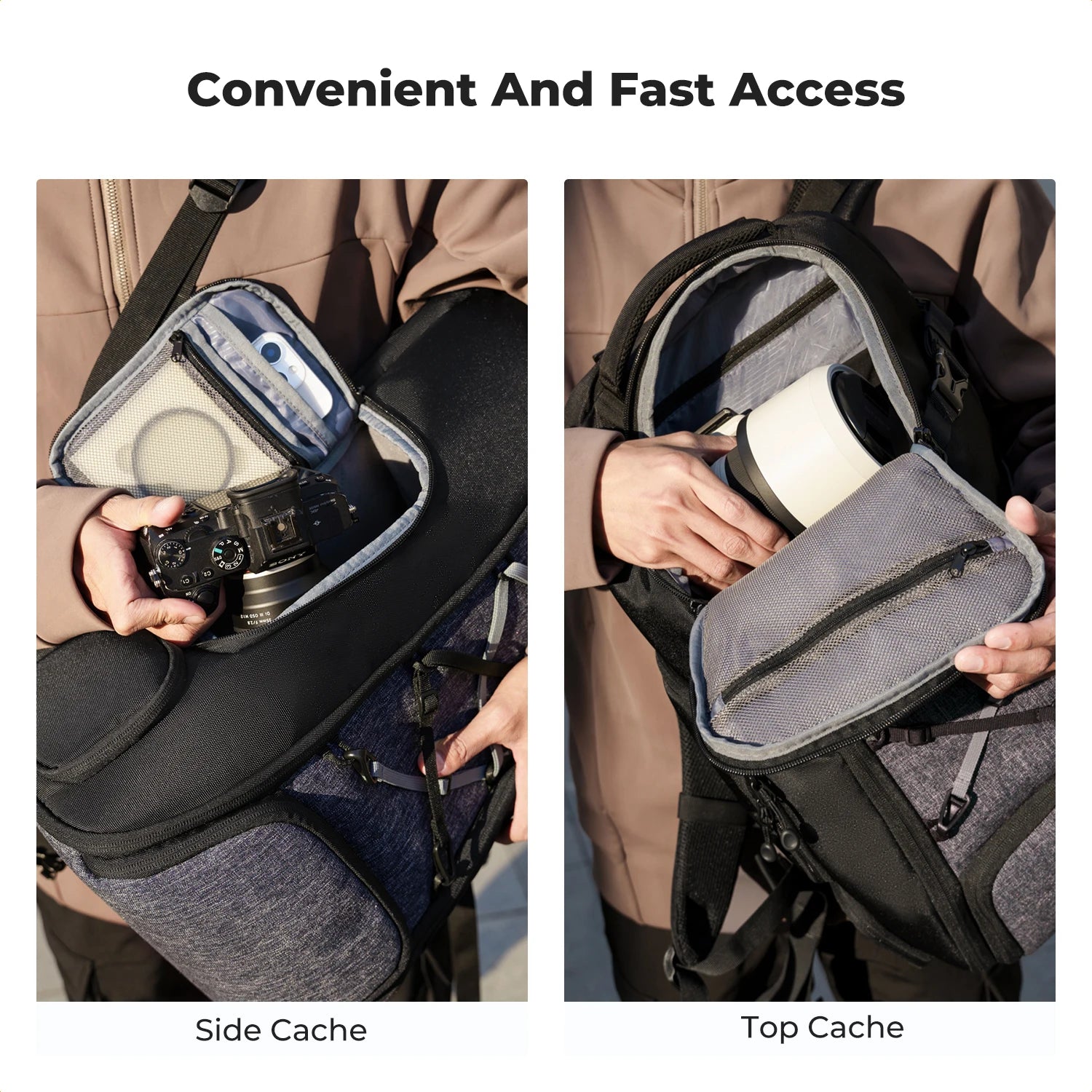 K&F CONCEPT Duży plecak fotograficzny 32 l/25 l