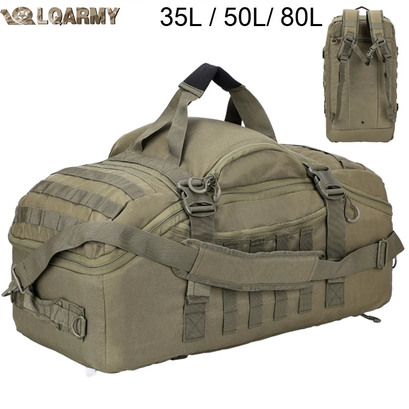 LQARMY 30L 45L 80L Zewnętrzna Torba Górskowspinaczkowa Plecak Taktyczny Molle Duża Torba Podróżna Torby na Wędrówki Camping Podróże