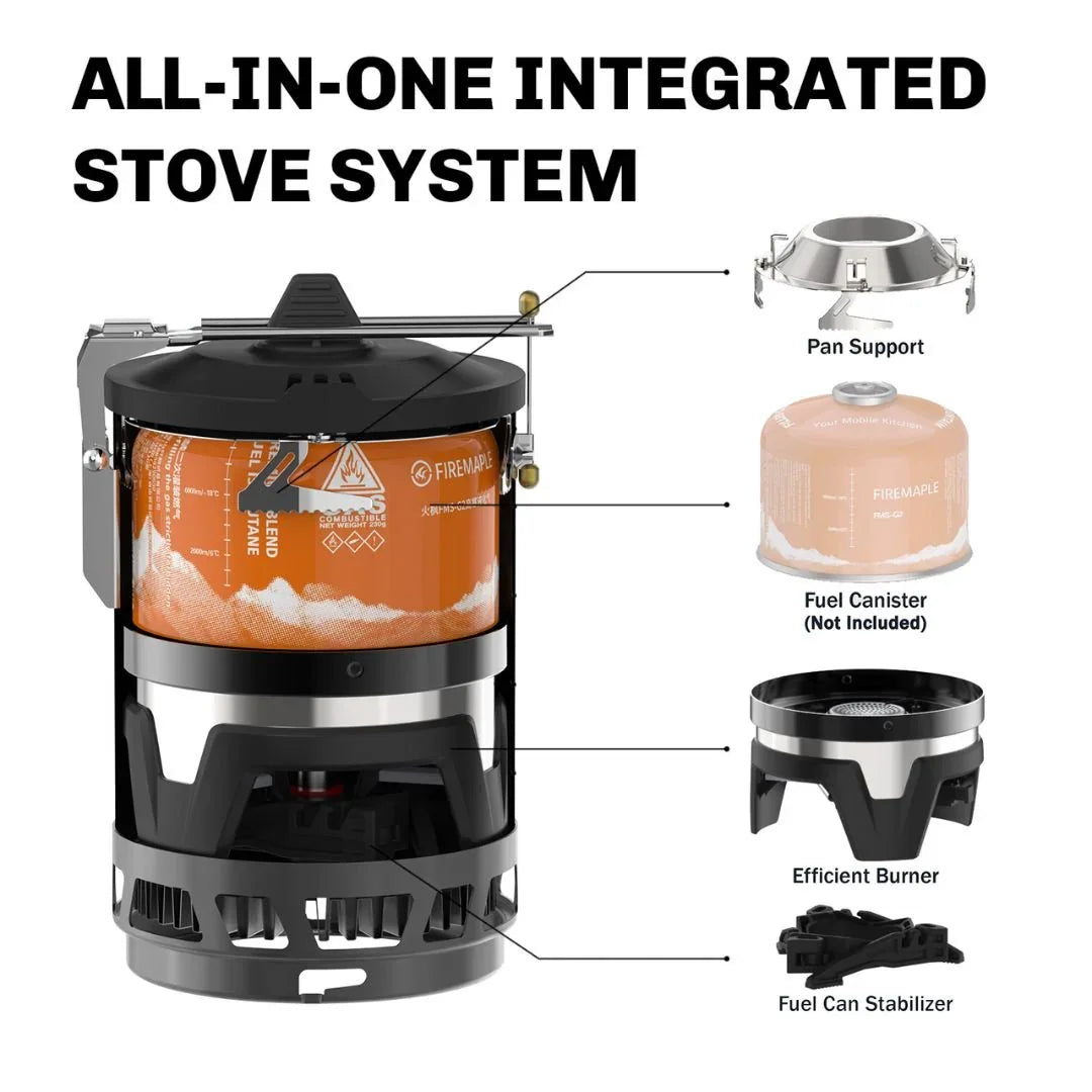 Fire-Maple FMS-X2 PRO System Gotowania Palnik Gazowy z Zapłonem Piezoelektrycznym Wielofunkcyjna Kuchenka Gazowa Kempingowa Zewnętrzna Wiatroodporna 2200W 1L