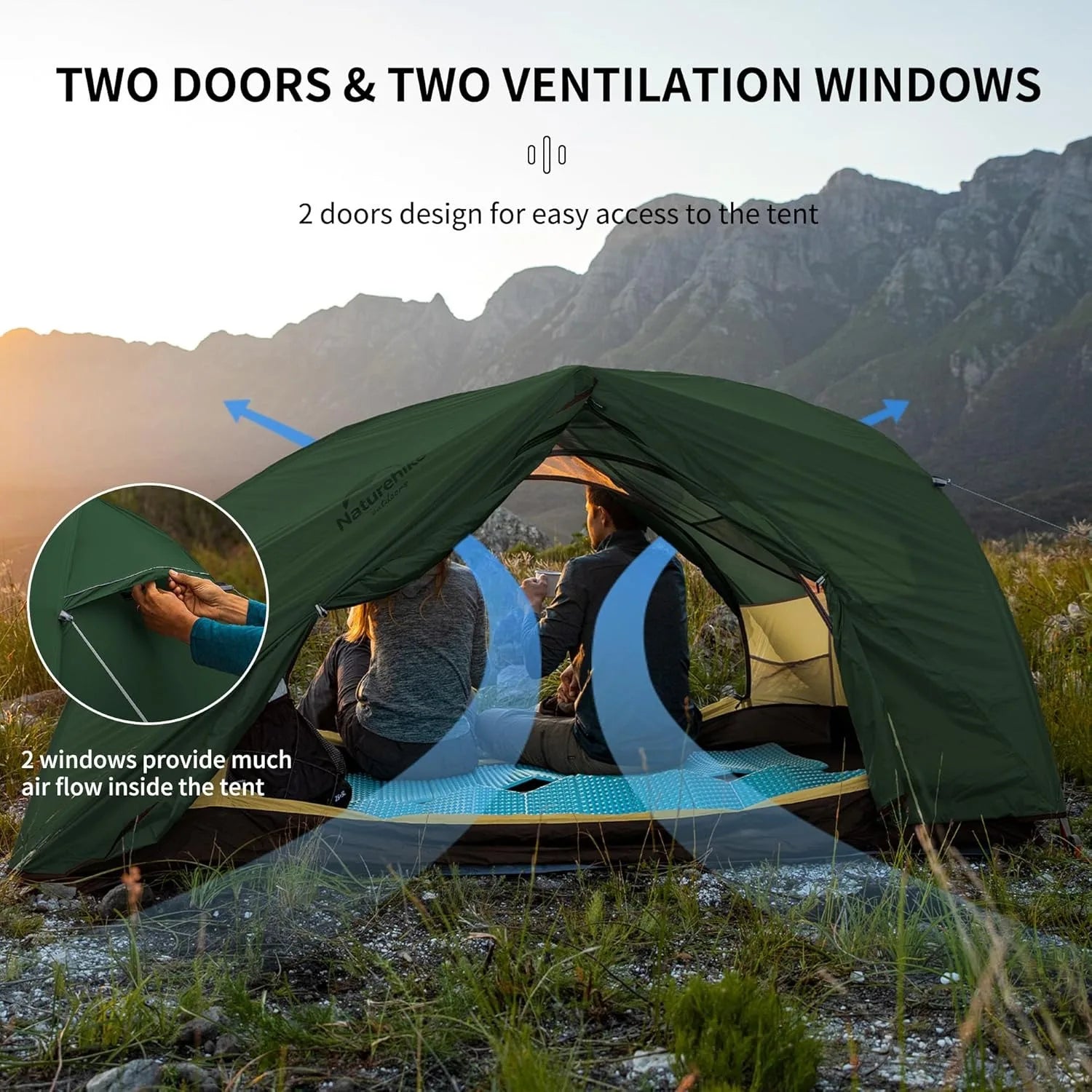 Namiot Naturehike Star-River Ultralight Wodoodporny 2-osobowy Całoroczny Namiot Podróżny na Kemping Wędkowanie z Podwójnymi Warstwami