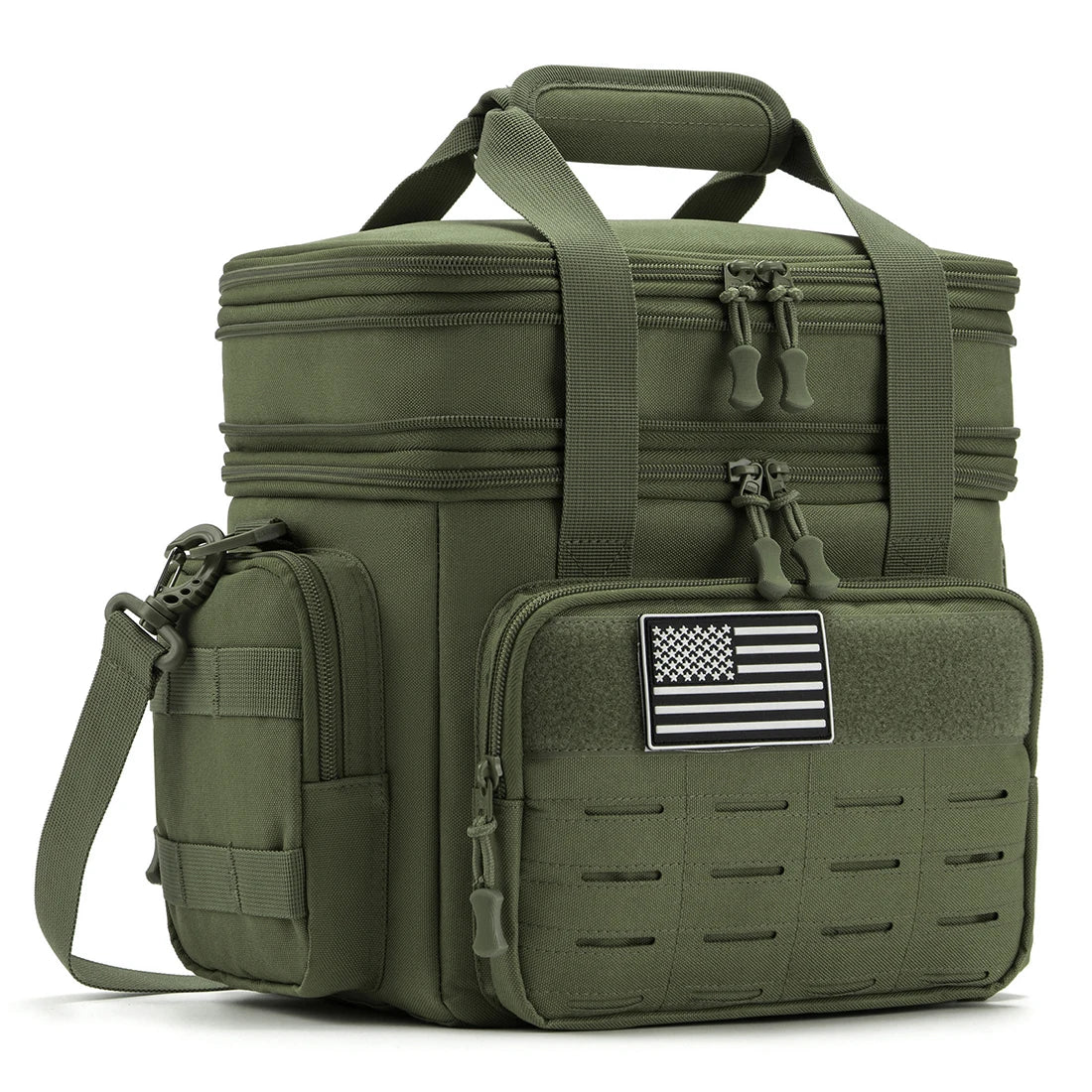 Taktyczny lunch box, rozkładany, wytrzymały, taktyczny, szczelny, izolowany, torba termiczna na zajęcia na świeżym powietrzu, kemping, taśmy MOLLE