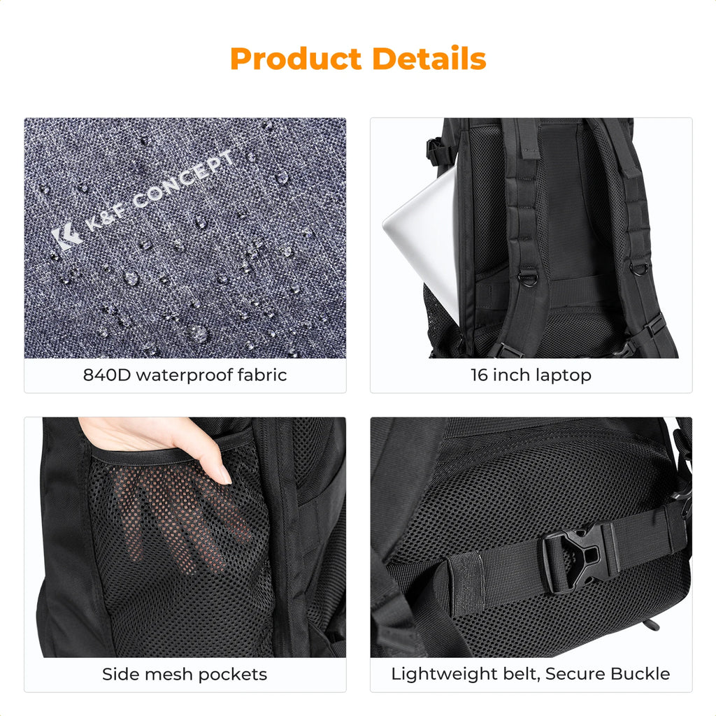 K&F CONCEPT Duży plecak fotograficzny 32 l/25 l