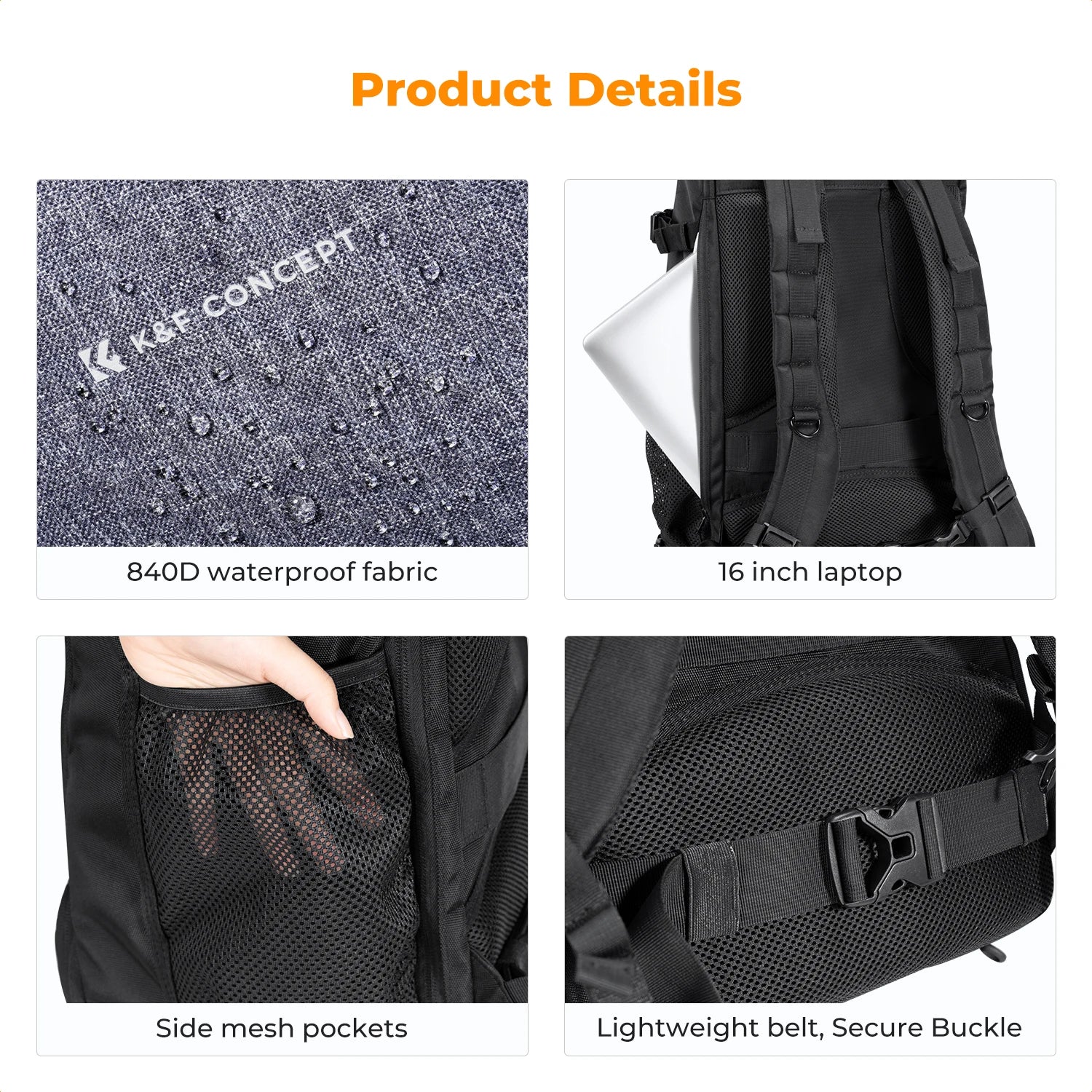 K&F CONCEPT Duży plecak fotograficzny 32 l/25 l