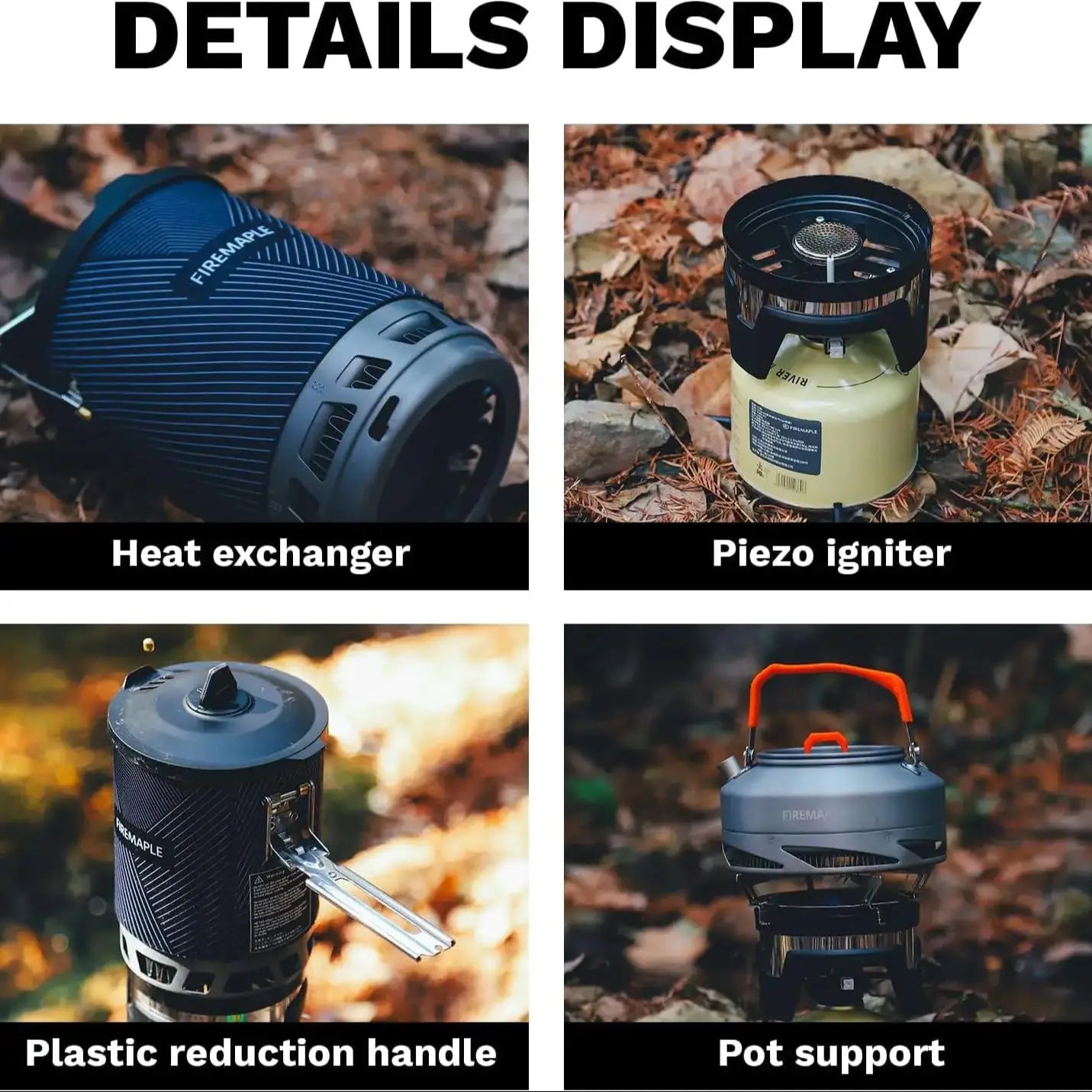 Fire-Maple FMS-X2 PRO System Gotowania Palnik Gazowy z Zapłonem Piezoelektrycznym Wielofunkcyjna Kuchenka Gazowa Kempingowa Zewnętrzna Wiatroodporna 2200W 1L