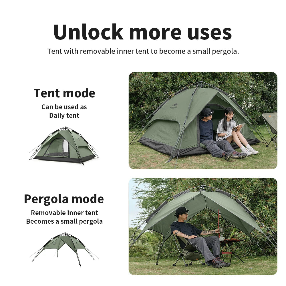 Namiot automatyczny Naturehike Camping One Touch Wodoodporny namiot dachowy z podwójnymi drzwiami 3-osobowy Namiot zewnętrzny na plażę i dla wędkarzy